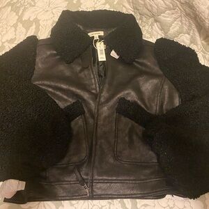 Beautiful black Max Studio crop jacket with peplum sleeve